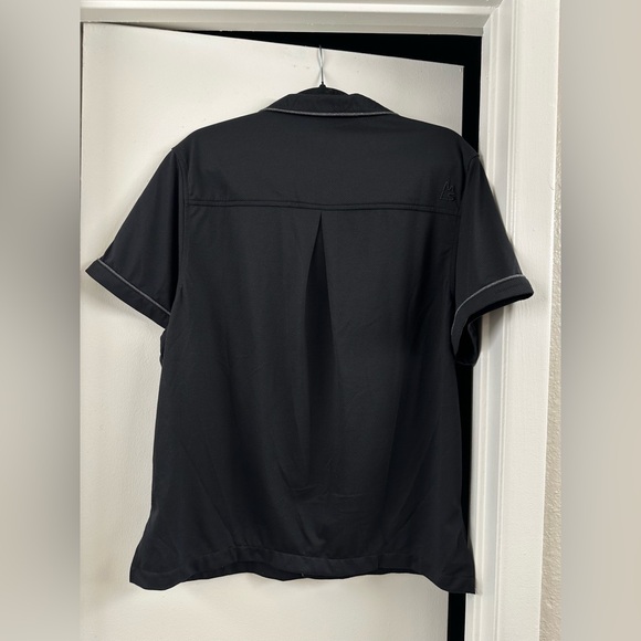 NWT $110 Magnlens Shirt Resort shirt pajama Look Beach Shirt Oversized XS BLK - Picture 12 of 14